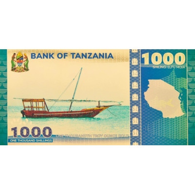 Tanzaniska 1000 Shilling Lake Tanganyika Havskatt