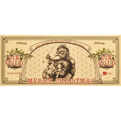 Santa Bucks Aurum - sedel i 24k guld