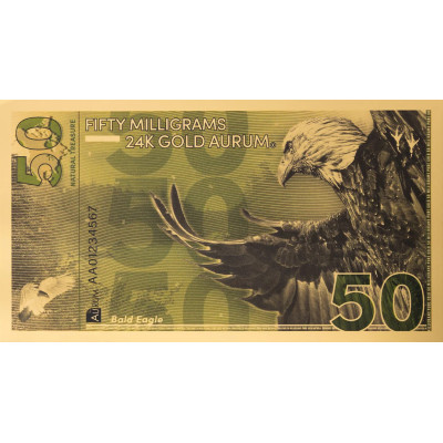 Bald Eagle Aurum - 24k Gold Bill (50mg)