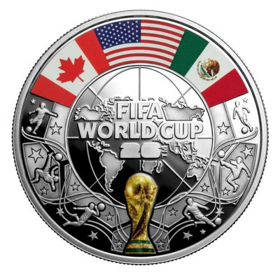 FIFA Fotbolls-VM 2026 - 20g - Samlarmynt i silver