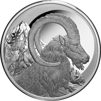 Lunar Goat (2027) – 1 Oz – samlarmynt i silver