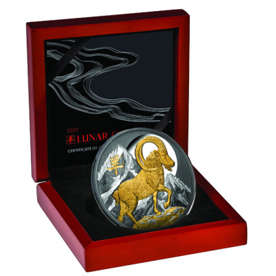 Lunar Goat (2027) - 5 Oz - Silver Proof Collector's Coin