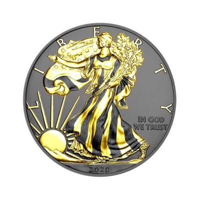 Gilded Silver Eagle (2020) - 1 Oz - Silver Collector's Coin